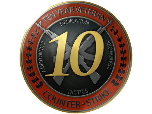 Gettone da veterano decennale
