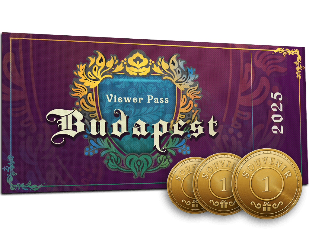 Budapest 2025 視聴者パス + 記念トークン x 3
