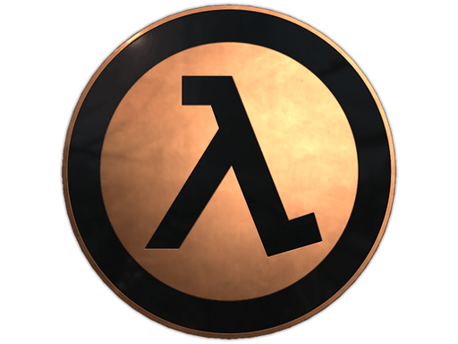 Spilla Lambda in rame