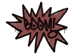 Forseglet graffiti (BOOM Murstensrød)