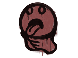 Graffito sigillato (Soffocamento Rosso mattone)