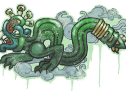 Graffito sigillato (Serpente infuocato)