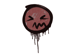 Graffito sigillato (Smorfia Rosso mattone)