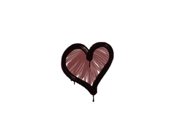 Graffito sigillato (Cuore Rosso mattone)