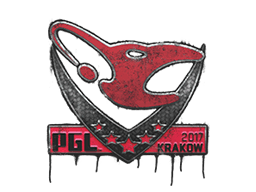 Zalakowane graffiti (mousesports Kraków 2017)