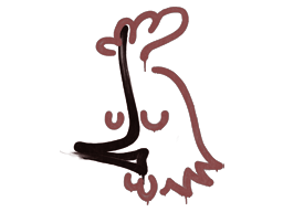 Graffito sigillato (Rinculo - AK-47 Rosso mattone)