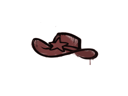Graffito sigillato (Sceriffo Rosso mattone)