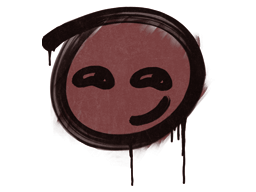 Graffito sigillato (Sorrisetto Rosso mattone)