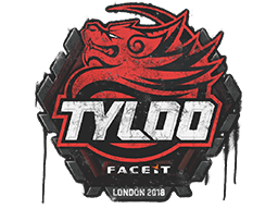 Zalakowane graffiti (Tyloo Londyn 2018)