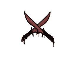 Graffito sigillato (Coltelli incrociati Rosso mattone)