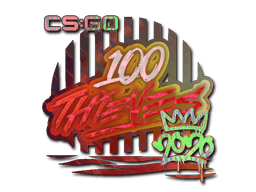 Klistermærke (100 Thieves holo RMR 2020)