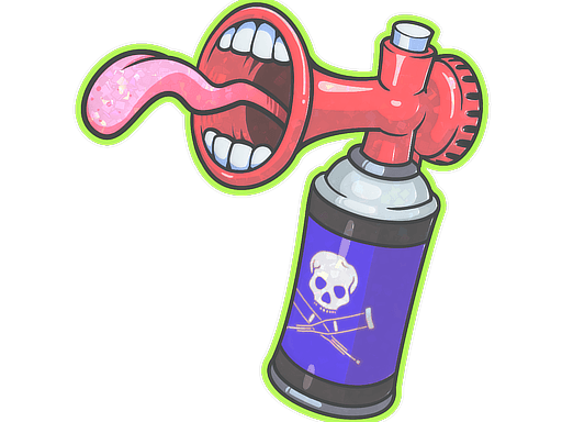 Klistremerke (Airhorn Glitter)