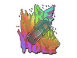 Klistremerke (Fire in the Hole holo)