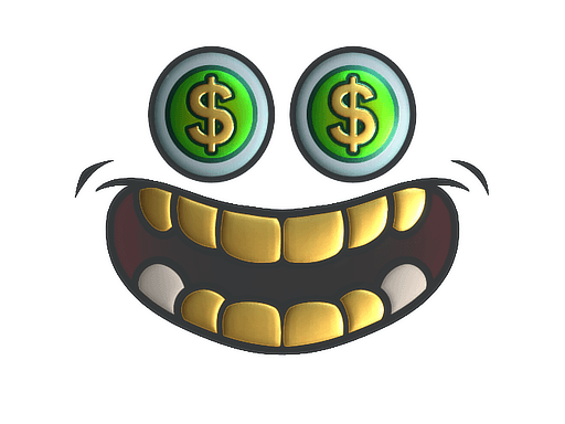 Klistermærke (Gold Teef folie)