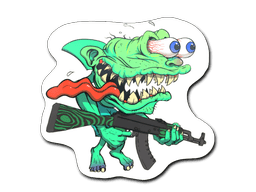 สติกเกอร์ (Green Shark Shooter)