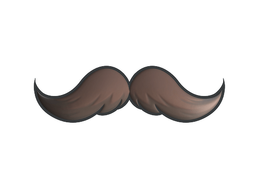 Klistermærke (Mustachio folie)