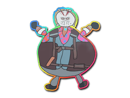 Samolepka (Poorly Drawn Bloody Darryl holografická)