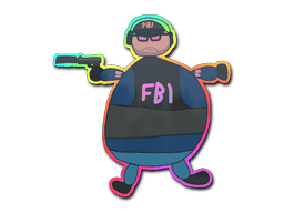Samolepka (Poorly Drawn FBI holografická)