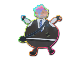 Samolepka (Poorly Drawn Number K holografická)