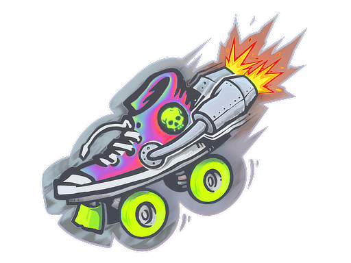 Klistremerke (Rocket Skates Holo)