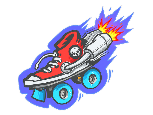 Klistremerke (Rocket Skates)