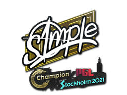 Aufkleber (s1mple Stockholm 2021)