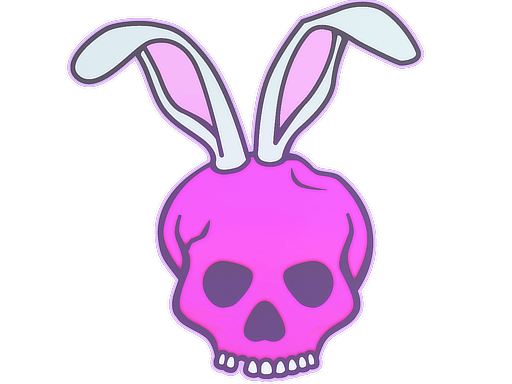Klistremerke (Skull Bunny)