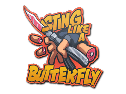 Klistermærke (Sting Like A Butterfly)